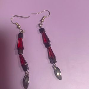 Red earrings